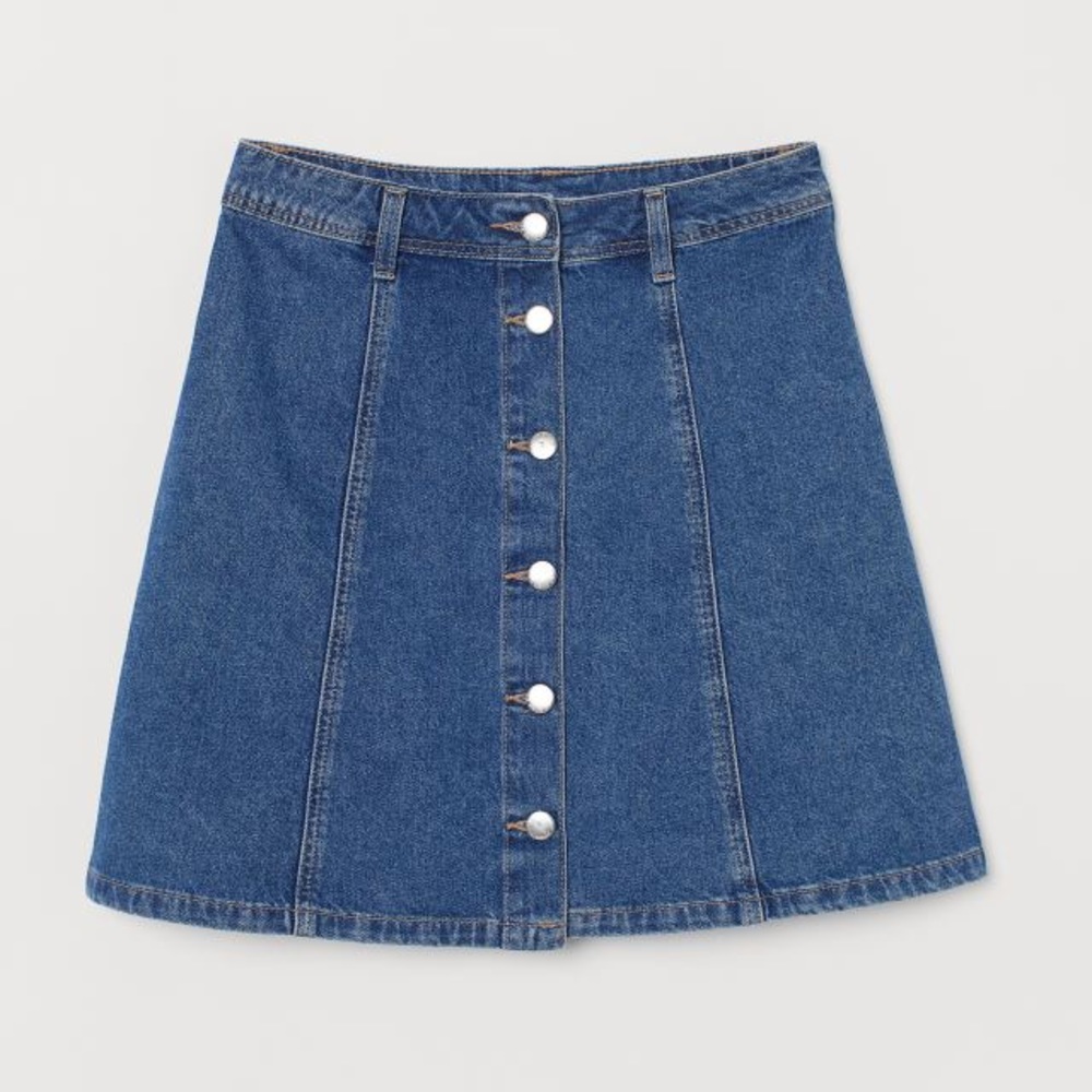 DENIM A-LINE SKIRT - Picture 2 of 8